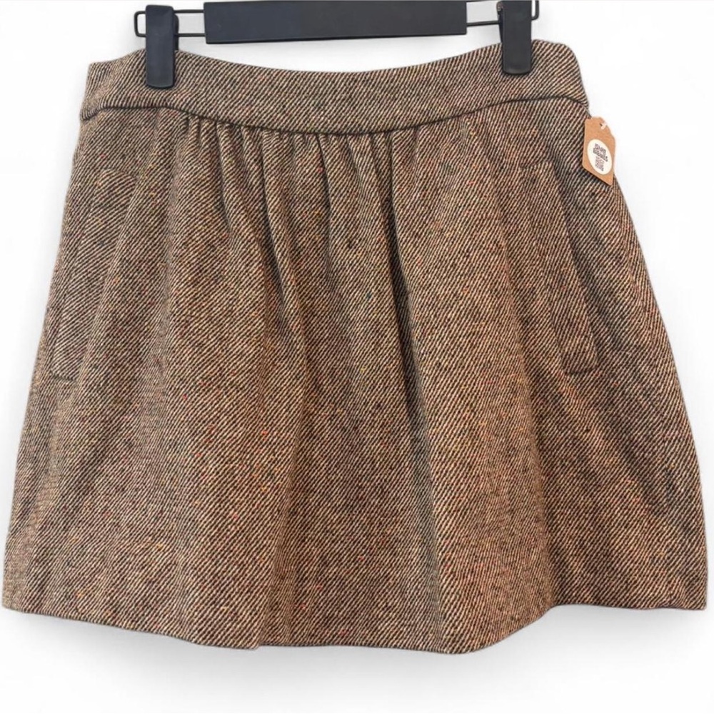Y2K J.Crew Multicolor Speckled Wool Mini Skirt